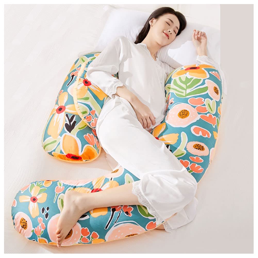 Cuscino per la gravidanza per la gravidanza Cuscini per la gravidanza per dormire 110 cm Cuscino per la gravidanza staccabile per tutto il corpo per dormire lateralmente e alleviare il mal di schiena,