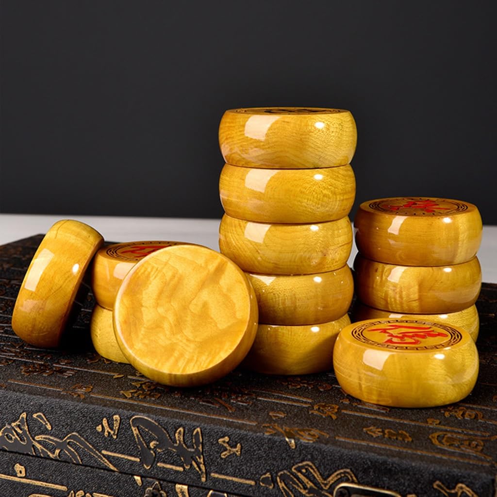 Jeu D'échecs Chinois en Acajou De 1,88 Pouces. Jeu De Société À 2 Joueurs, Jeu De Société Éducatif Classique
