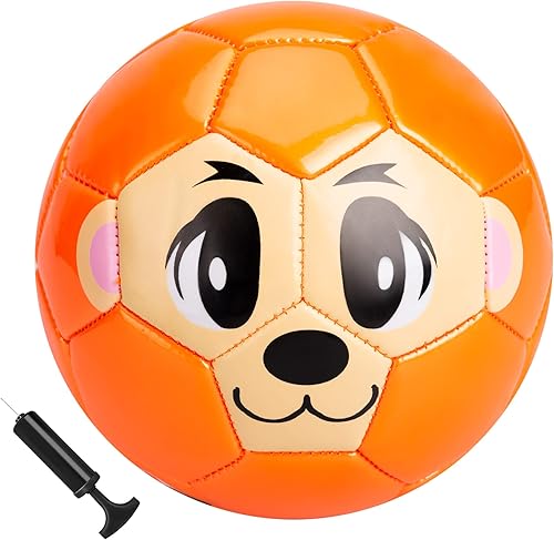 EVERICH TOY Balón de fútbol de tamaño 2 para niños, pelota deportiva para niños pequeños, patio trasero, césped, arena, juguetes al aire libre para