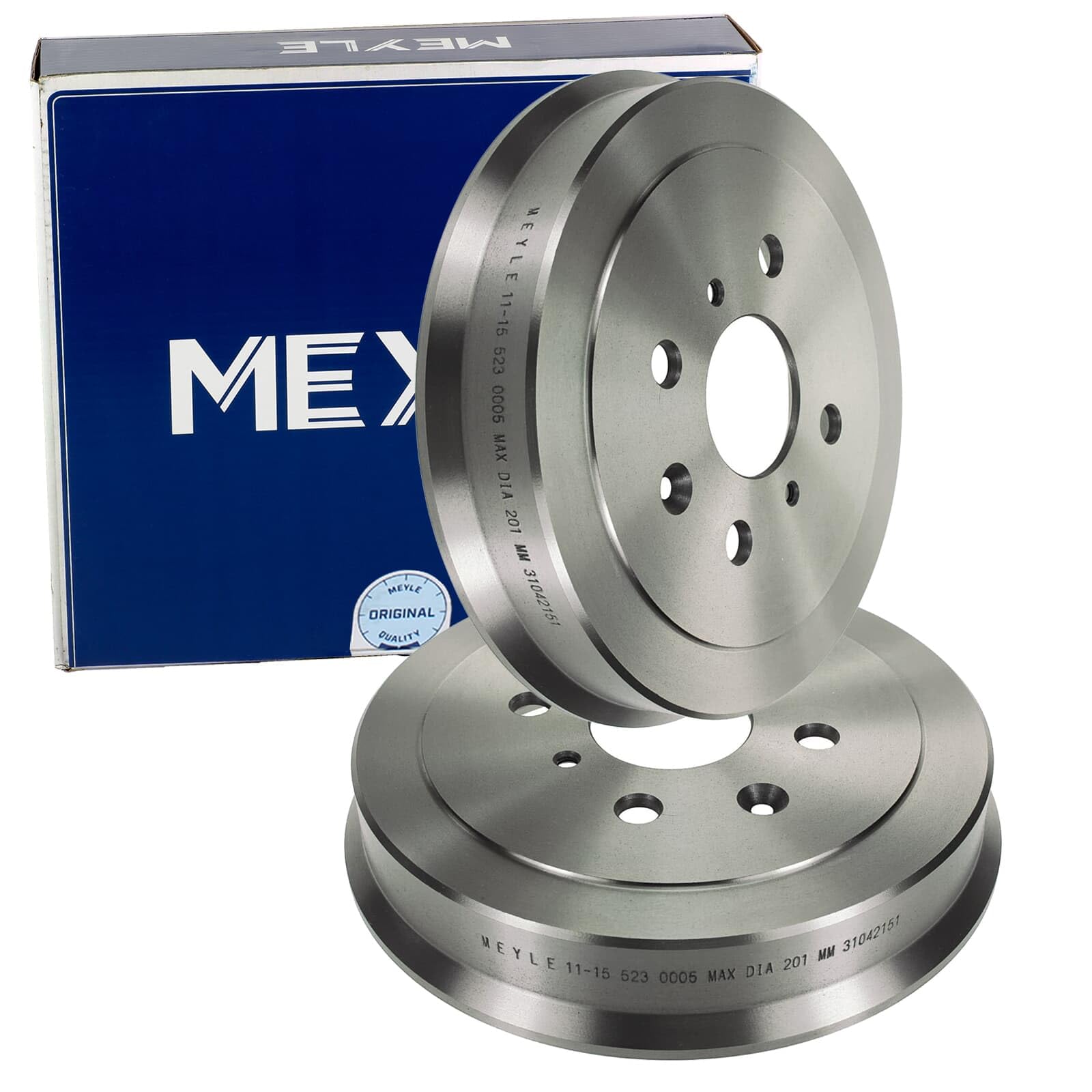2X Meyle 200mm Bremstrommeln hinten | 2x 11-15 523 0005 Kompatibel mit 107 (pm_, Pn_),aygo (_B1_),Aygo (_B4_),C1 (pm_, Pn_)