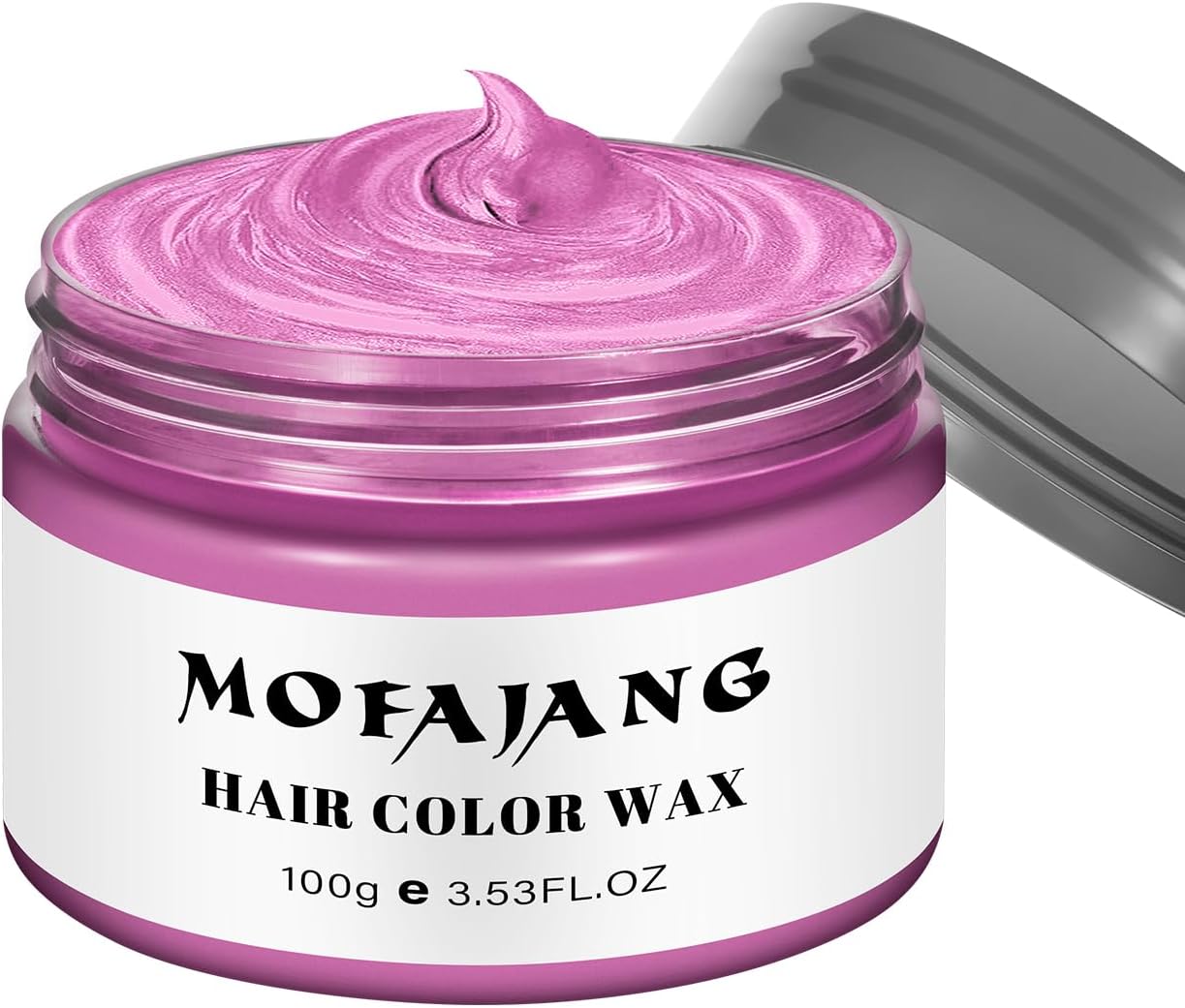 Temporary Hair Color Wax 4.23 oz-Instant Hairstyle Cream Hair Pomades Hairstyle Wax for Party Cosplay Easy Cleaning (1, Pink)