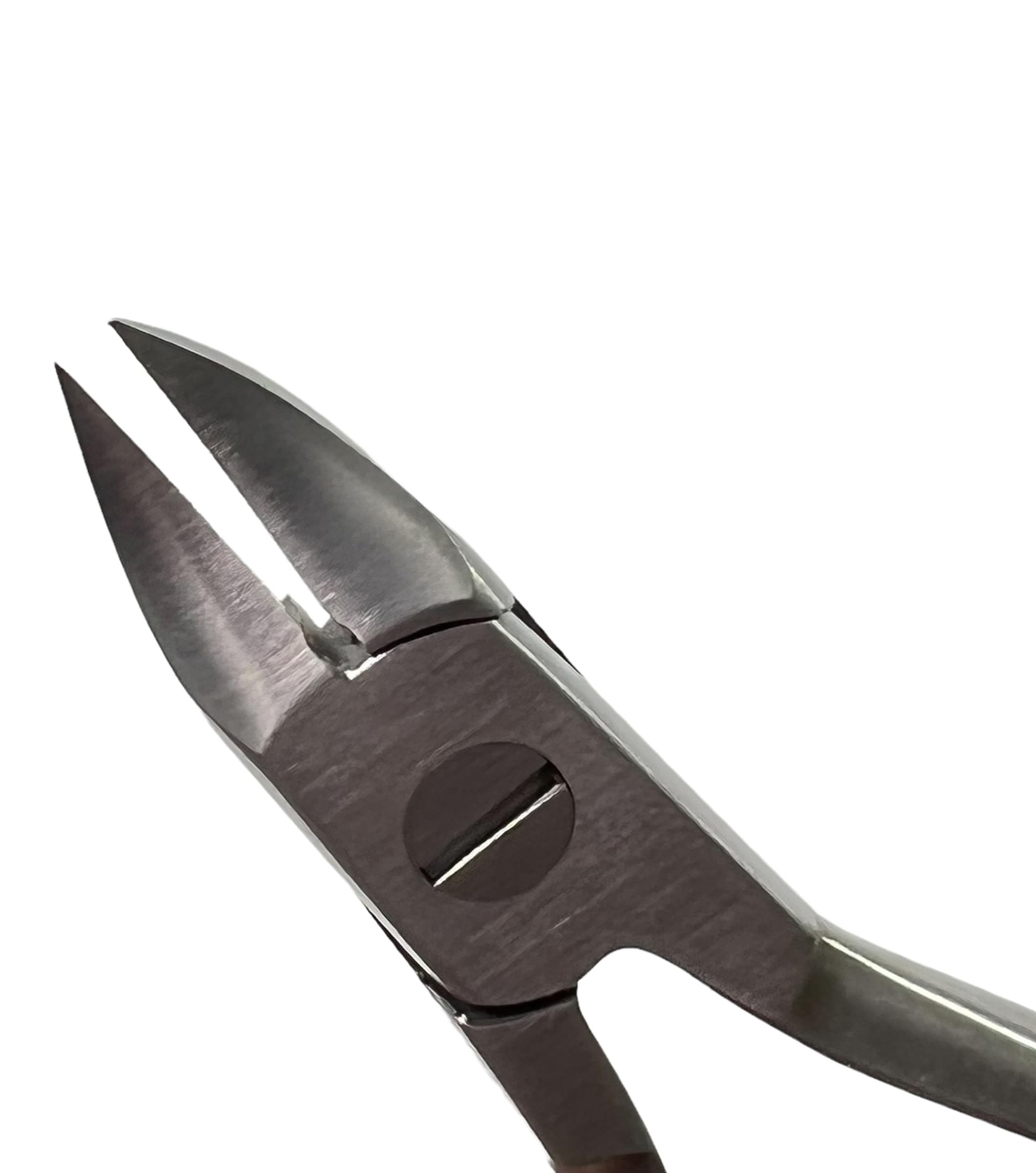 5in Nail Nippers with Curved Jaws and Foldable Spring Mechanism for Ingrown Toenails, Nail Cutters - German Stainless Steel