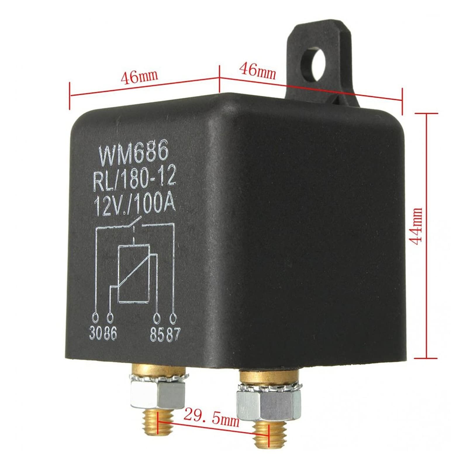 Parti di ricambio 1PC 12V 100Amp 4 Pin Heavy Duty ON Off Relè di carica split for interruttore automobilistico con set di prese for cablaggio WM686 RL/180-12