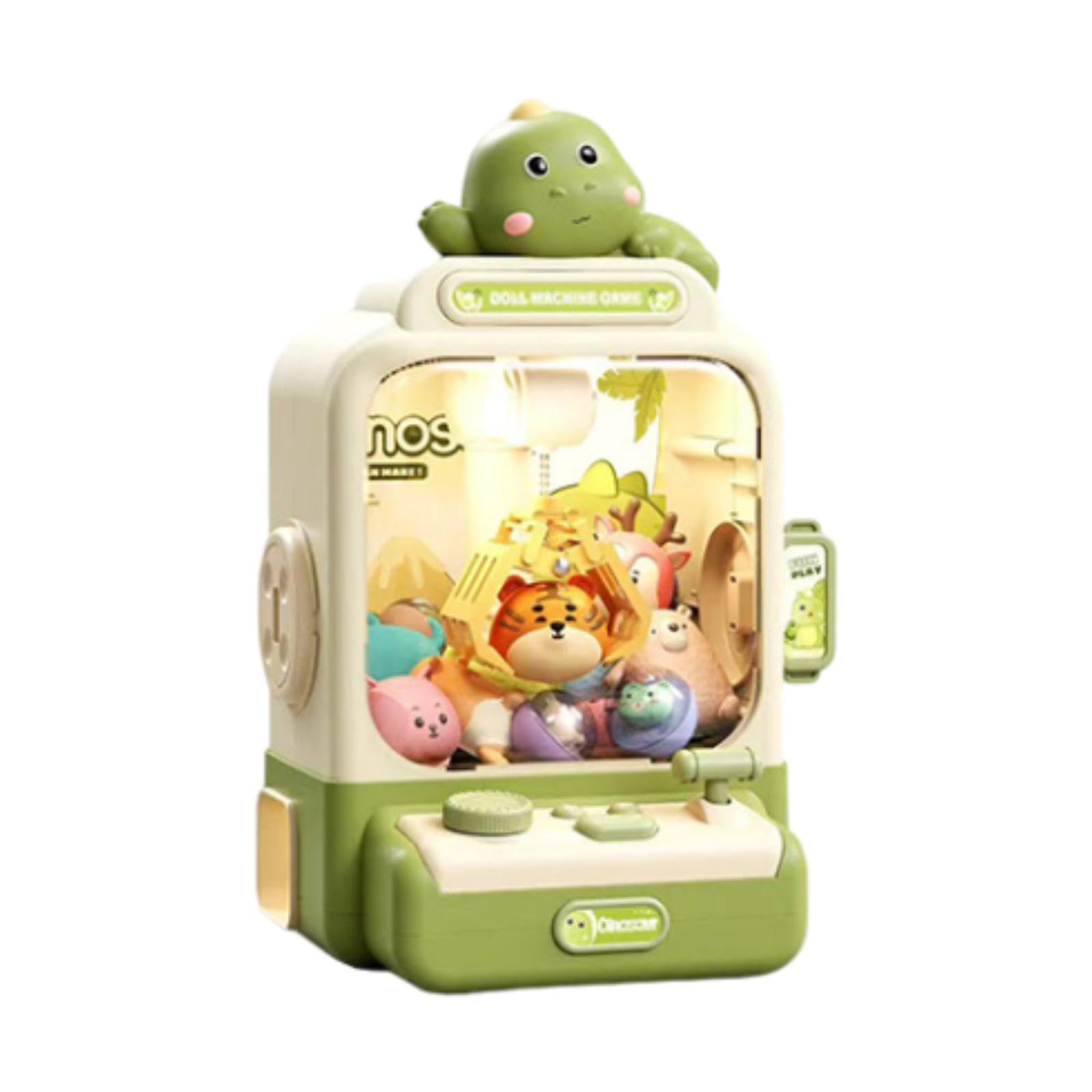 Qianly Piccola Macchinetta Acchiappa-Peluche, Distributore Automatico di Giocattoli per Bambini, Giocattolo Premio per Bambini E Bambine, Verde