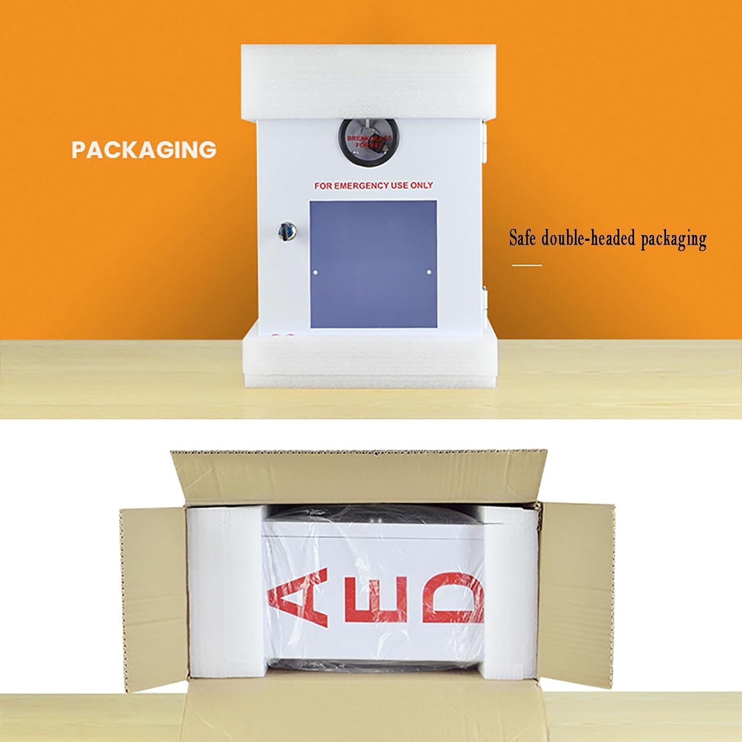 Armoire Murale Pour Défibrillateur AED Avec Alarme, Coffre-fort Mural Pour AED Avec Clé, Armoire Premiers Secours Pour Rangement D'AED, Adaptée À Tous Les AED, Pour Les Bureaux, Les Maisons Retraite
