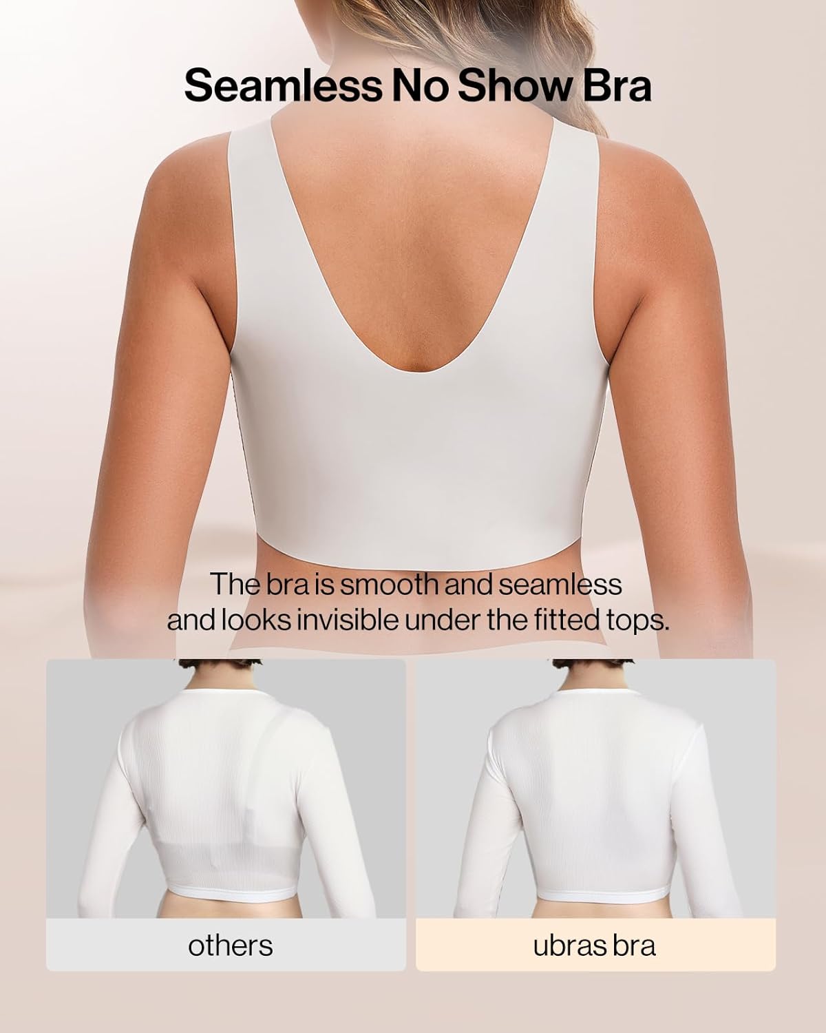 Ubras Seamless Bras for Women Light Support Wireless Bralette Comfortable Soft Smooth Pull On Bras - Image 2