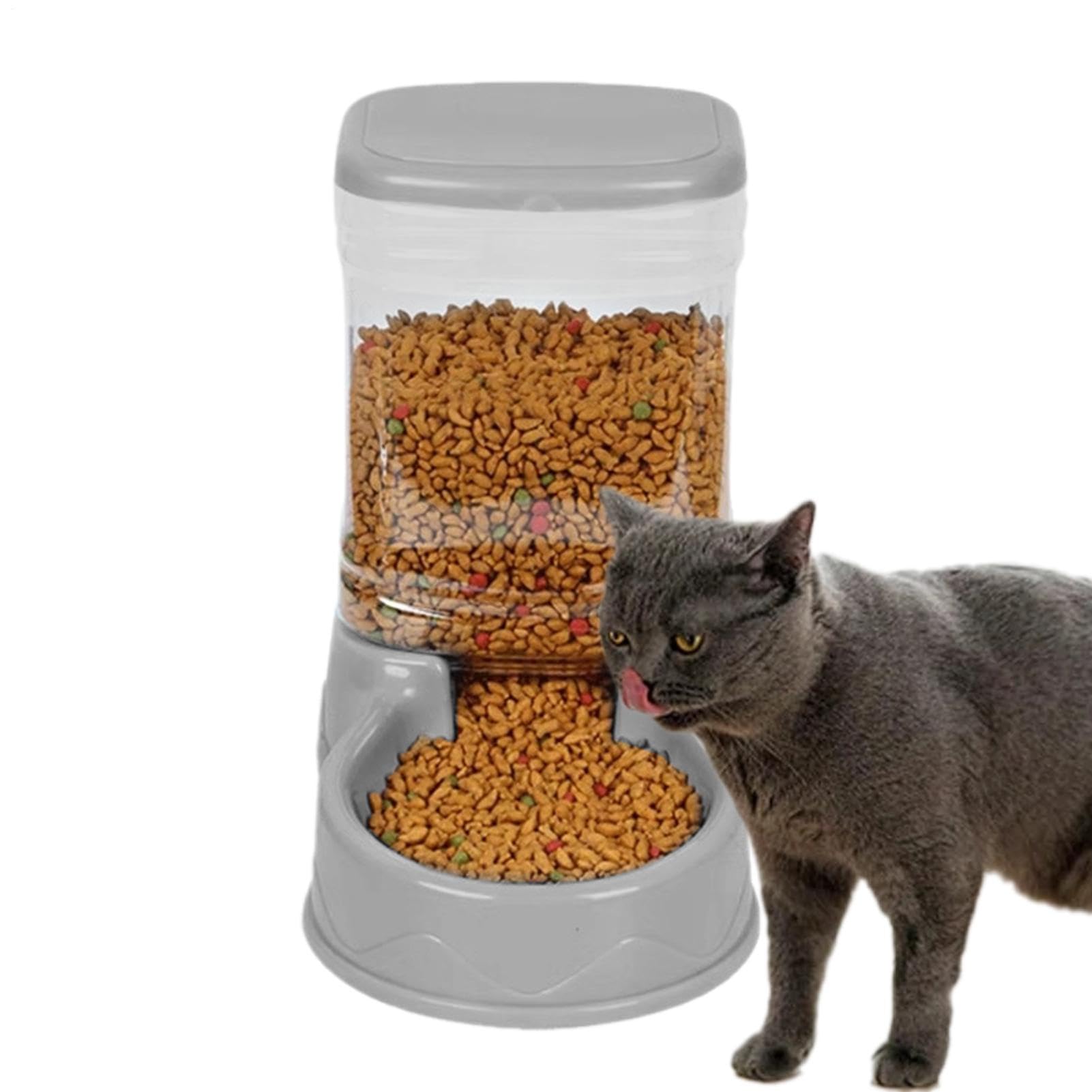Alimentador de comida para gatos, dispensador de agua de gran capacidad