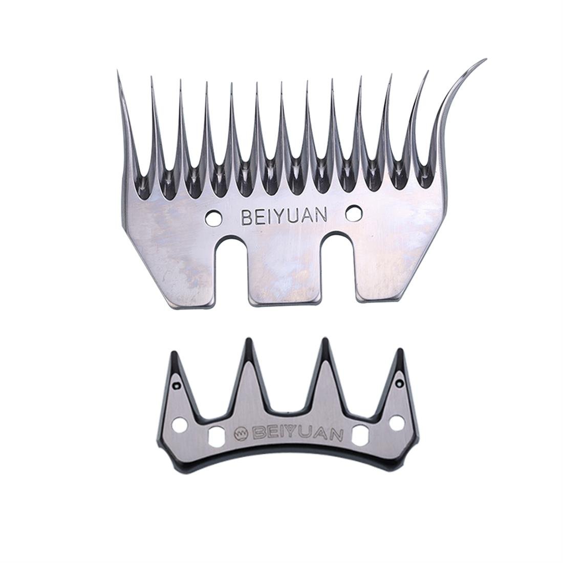 13 Dientes BEIYUAN Cuchilla Curva,4.5 mm de Espesor,Cuchilla Esquilando Lana Esquilando Alpaca