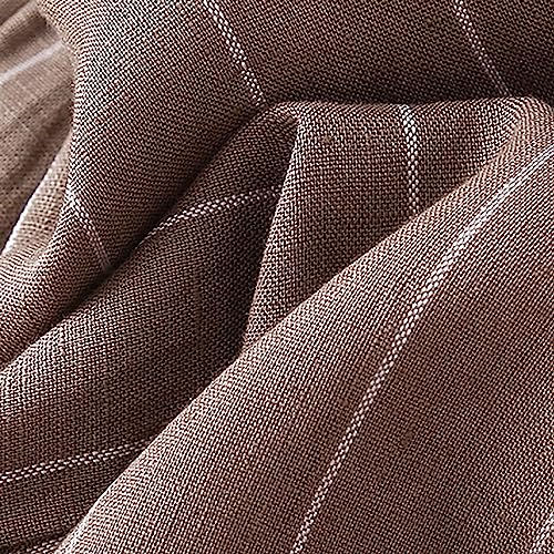 Womens Stripes Pants Elastic Waist Cotton Linen Straight Pants Casual Loose Fit Going Out Trouser Pants for Ladies4