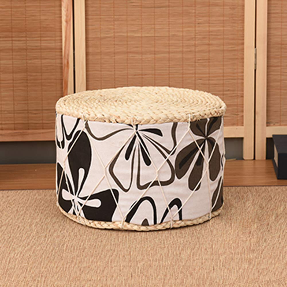 Coussin de siège japonais tatami épaissi contre le mal de dos et pouf ottoman en paille