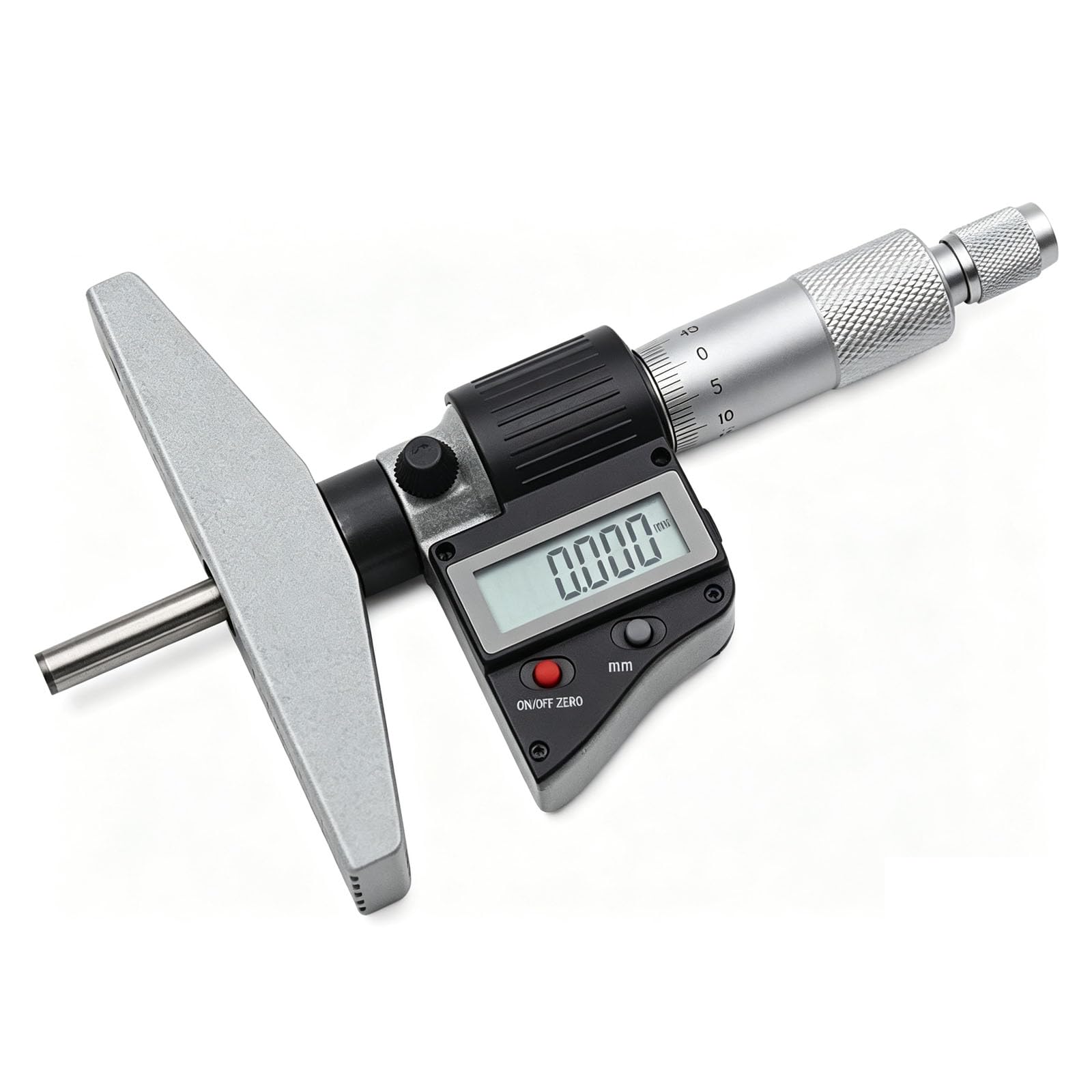 JOSBY Micromètre De Profondeur Électronique Numérique, Résolution De 0,001 Mm, Outil De Mesure De Profondeur De Précision, avec Affichage Et Butée À Cliquet, pour Lusinage