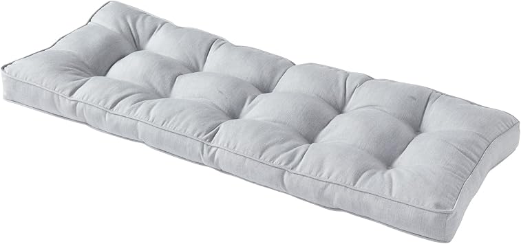 Outdoor 51 x 18-inch Sunbrella Bench Cushion, Canvas Granite