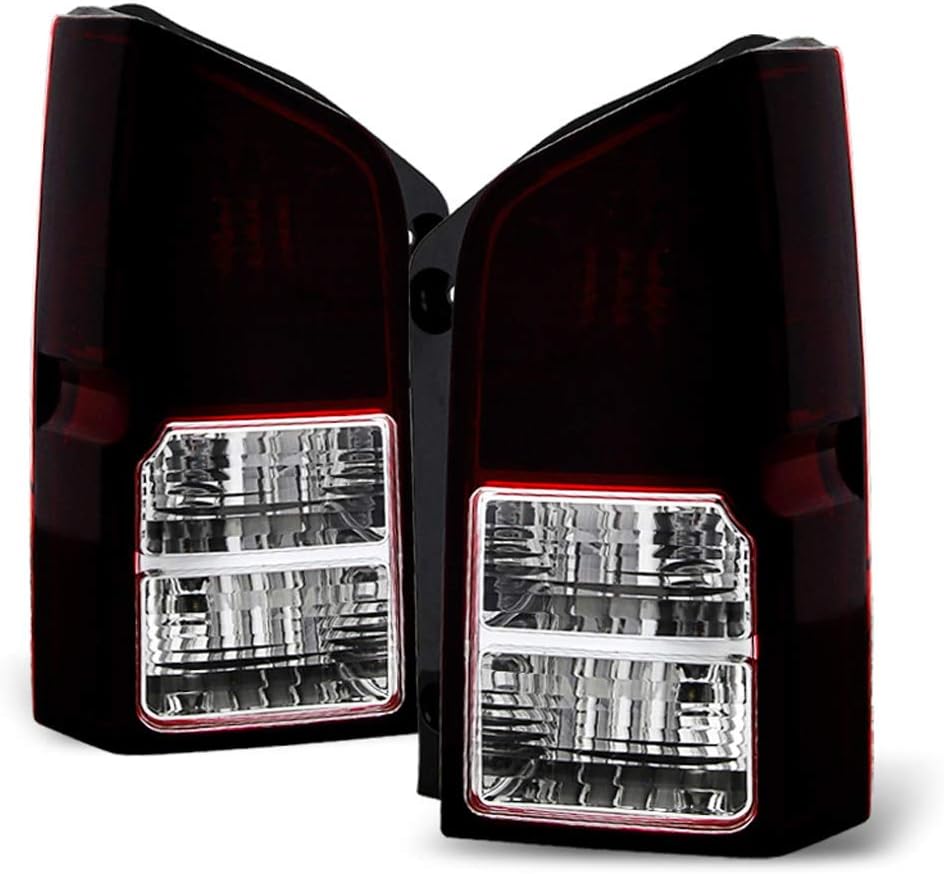 ACANII - For Black Tinted 2005-2012 Nissan Pathfinder Tail Lights Brake Lamps Pair Left+Right 05-12