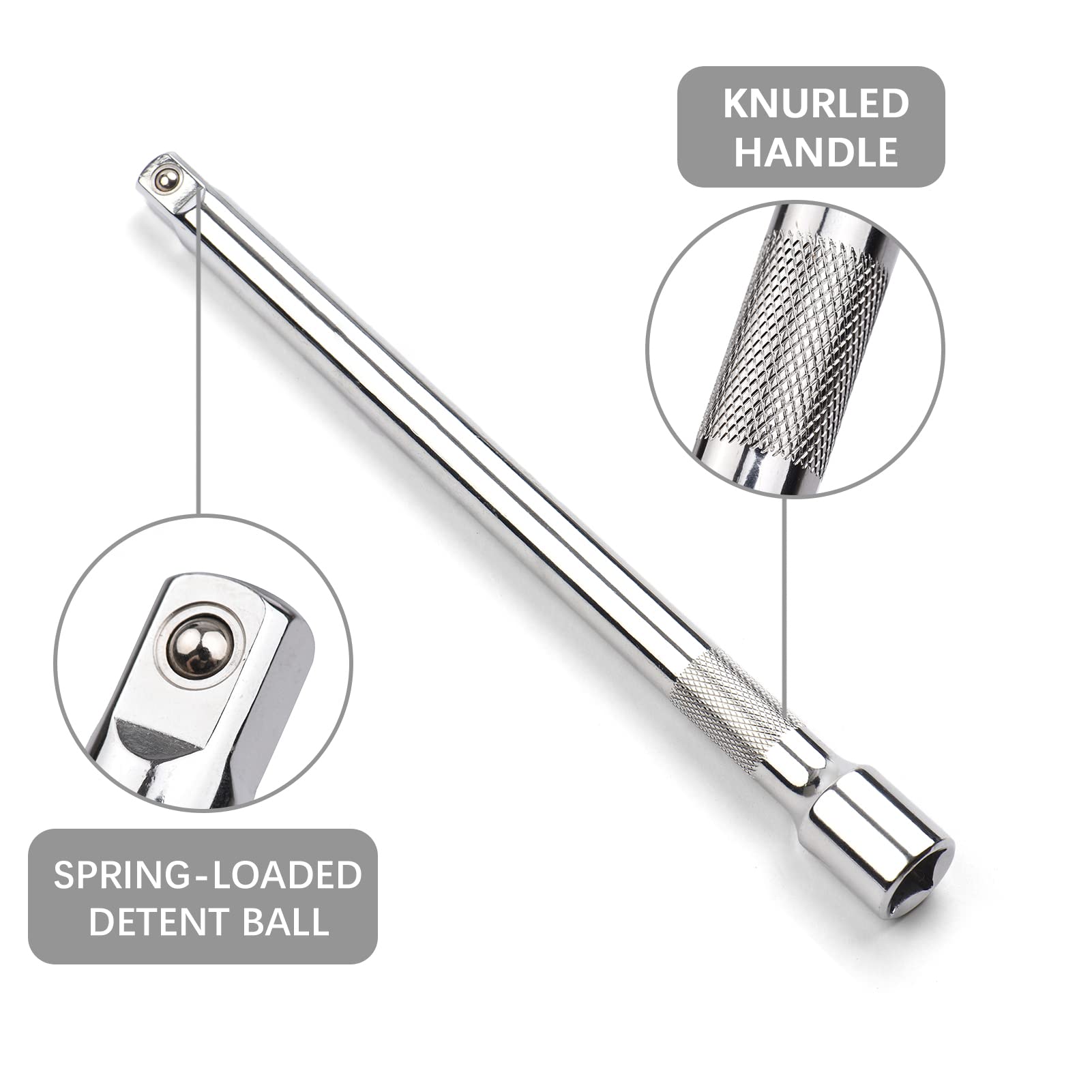 Lot de 15 accessoires d'outils d'entraînement comprenant des adaptateurs de douille, des extensions de joints universels, une barre d'extension d'impact et un adaptateur, accessoires professionnels