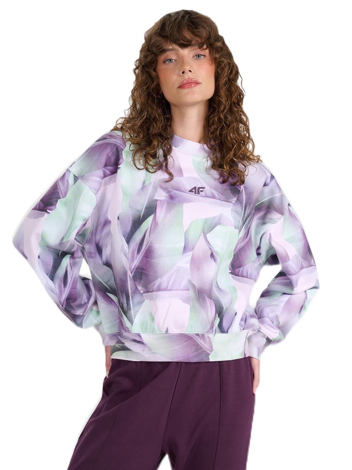 4F Bluza dresowa nierozpinana bez kaptura damska