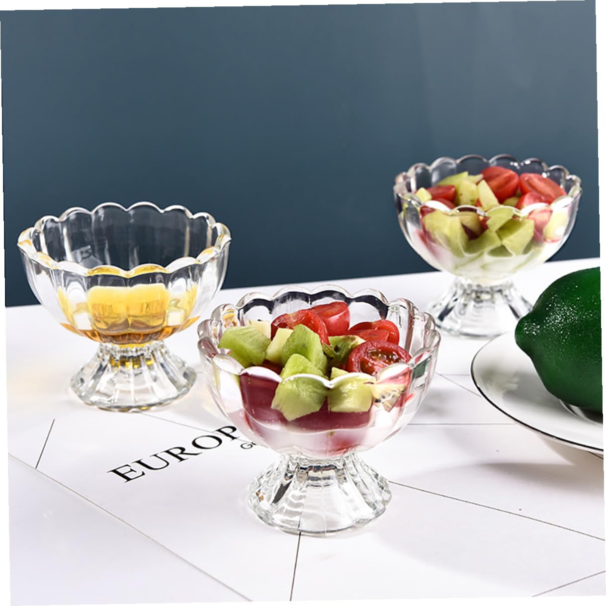 iplusmile 6 piezas Vasos de Postre Transparentes Copa de Pudding para Helados y Postres Reutilizables para Hogar Cafés y Restaurantes