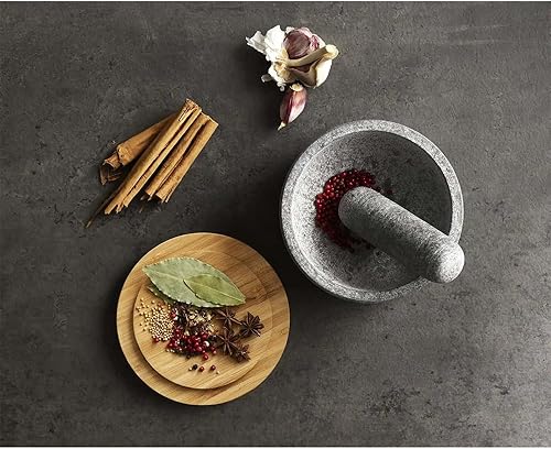 Miniatura 5 de Joseph Joseph Dash™ - Juego de mortero y mortero con tapa de bambú, color gris