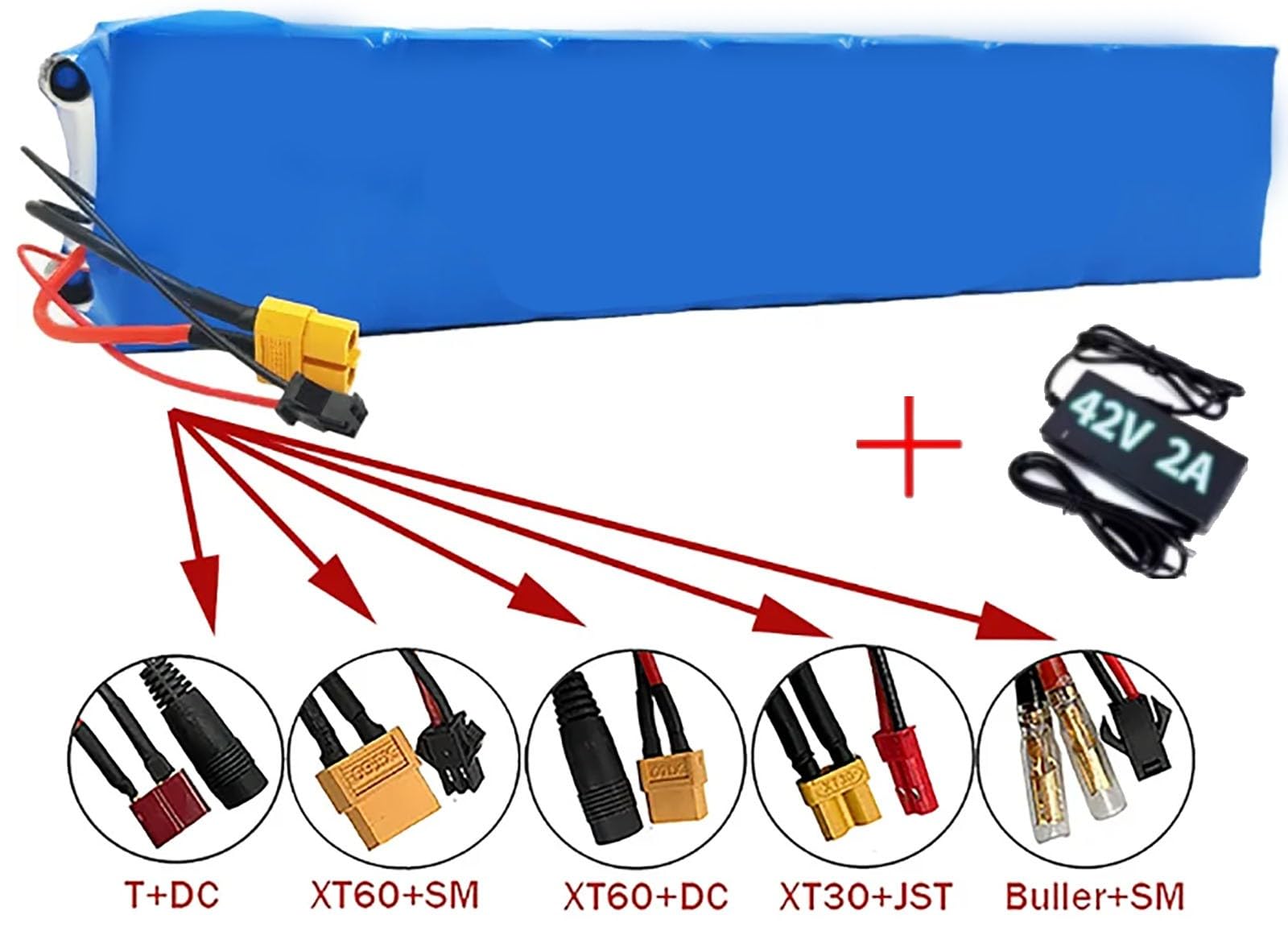 Batterie de vélo électrique 36V 6Ah Batterie au Lithium 10s3p Rechargeable 36V 6AH Batterie Ebike Scooter électrique Haute Puissance pour 36V 200W 350W 500W 800W Moteu