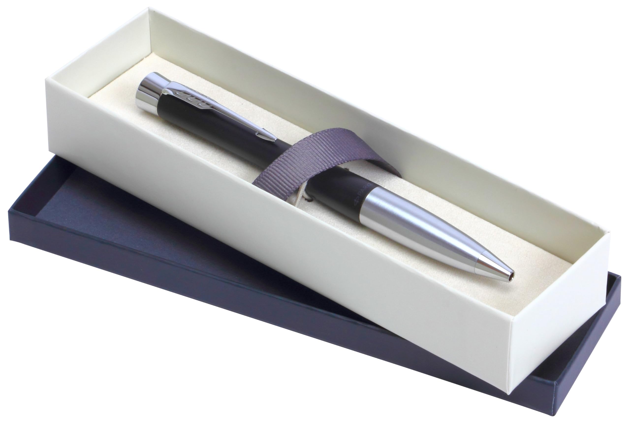 Parker Urban Premium Twist - Bolígrafo de tinta negra con acabado cromado y tinta negra, en caja de regalo