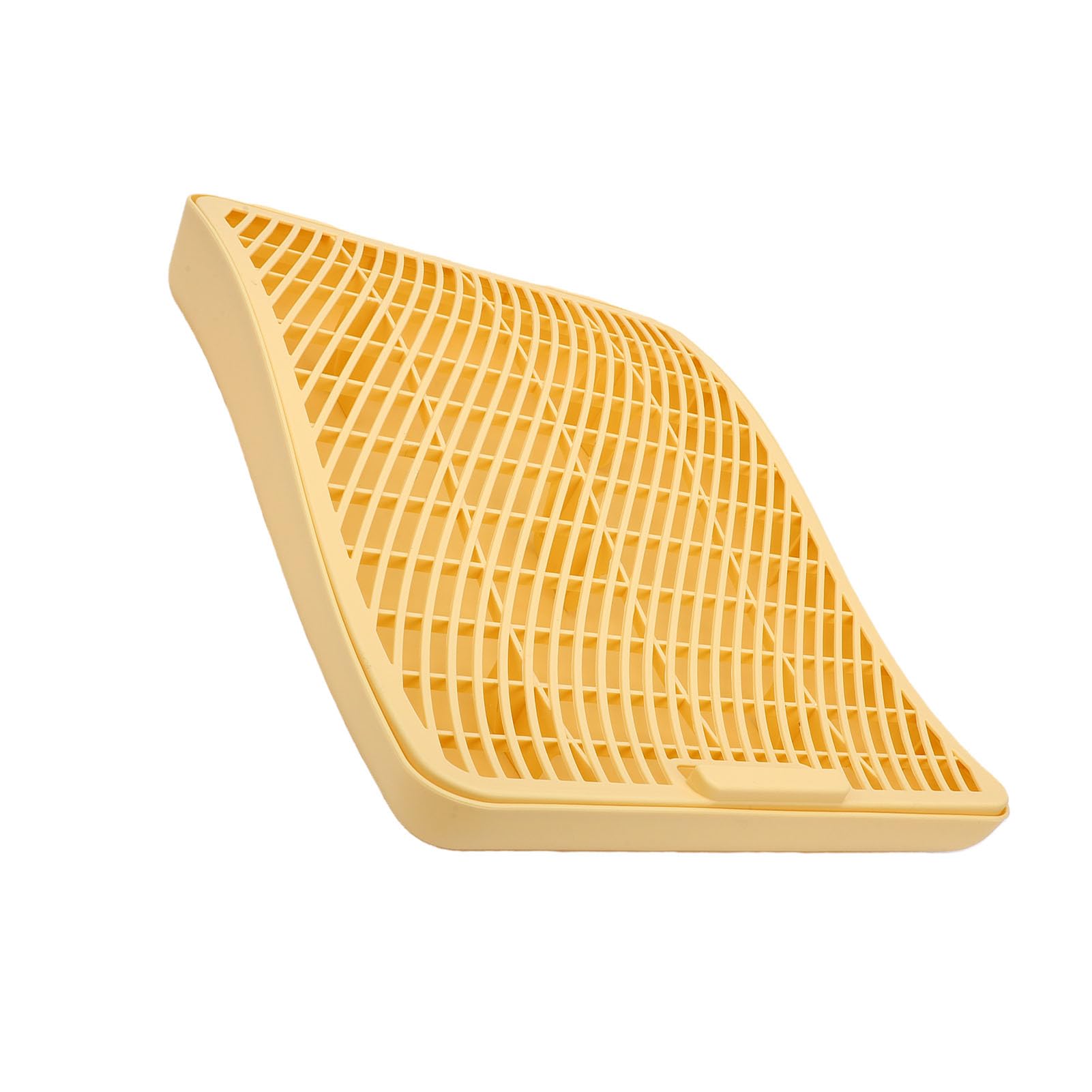 Asixxsix Tapis de Litière, Capteur de Litière pour Chat à Double Couche Anti-éclaboussures, Rampe de Marche avec Fonction de Filtre Lavable pour Chatons Chats âgés (Yellow)