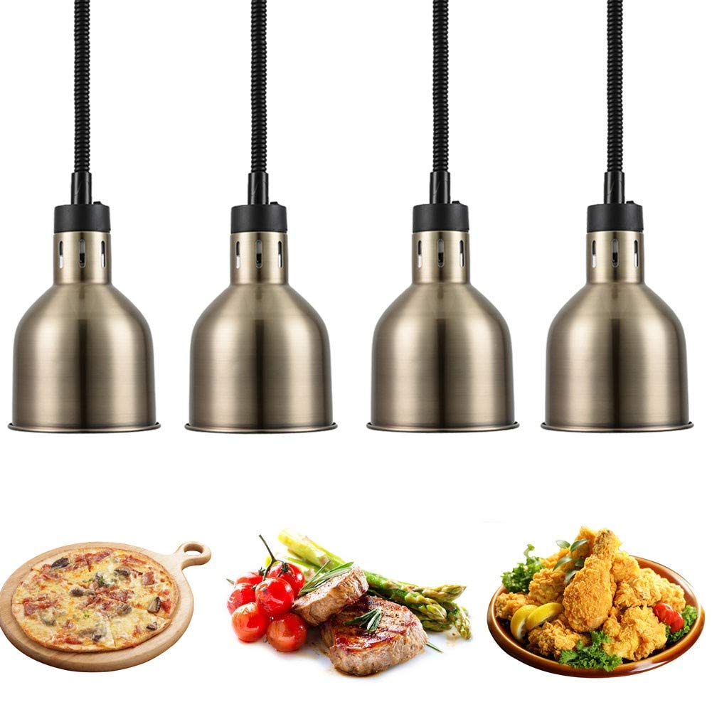 Lampada riscaldante Commerciale per Alimenti, Luce riscaldante per Buffet per Mantenere Caldo lampadario sospeso telescopico Forniture per ristoranti Attrezzature da Cucina, confez