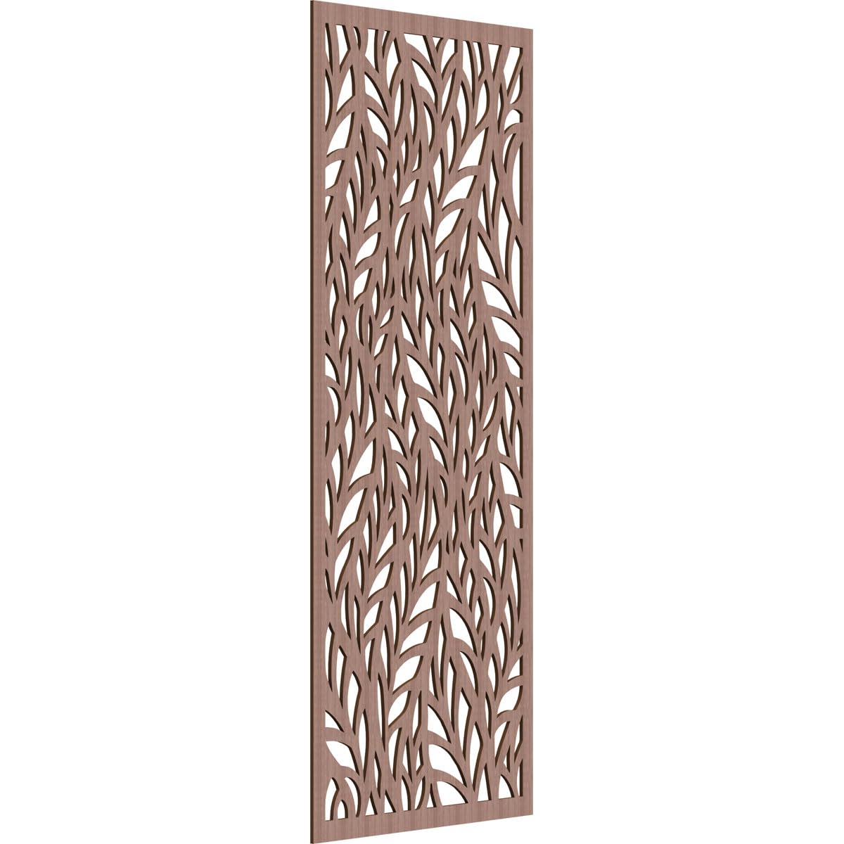 Ortonville Decorative Pierced Fretwork Wood Wall Panels, 35 3/8"W x 89 3/8"H x 3/8"T, Walnut