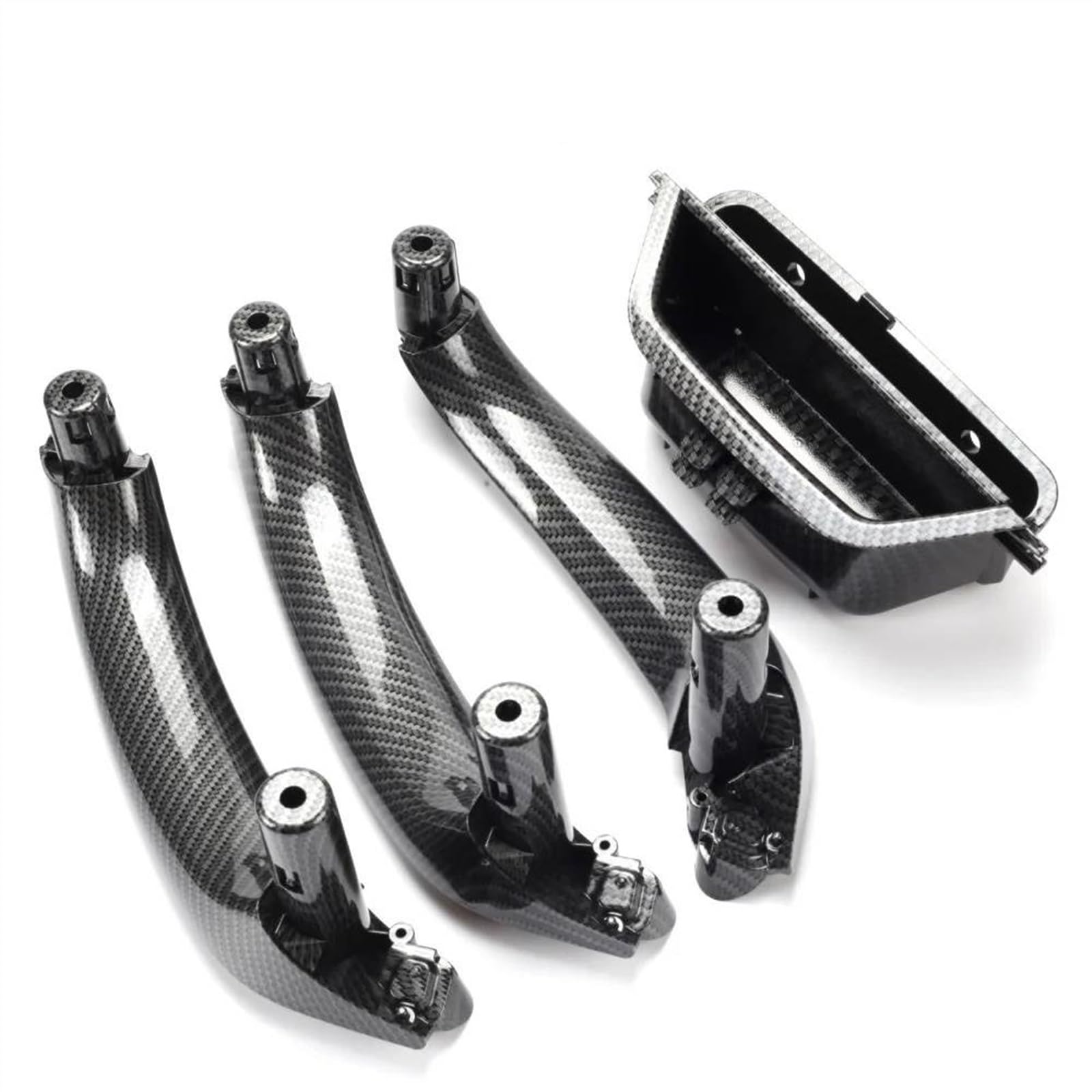 Blnetu Rhd Carbonfiber Pattern Set Lhd Rhd 51417250307 Car Front Left Door Inner Handle Pull Trim Panel Handle For X3 X4 F25 F26 2010-2016 (Rhd Carbonfiber Pattern Set)