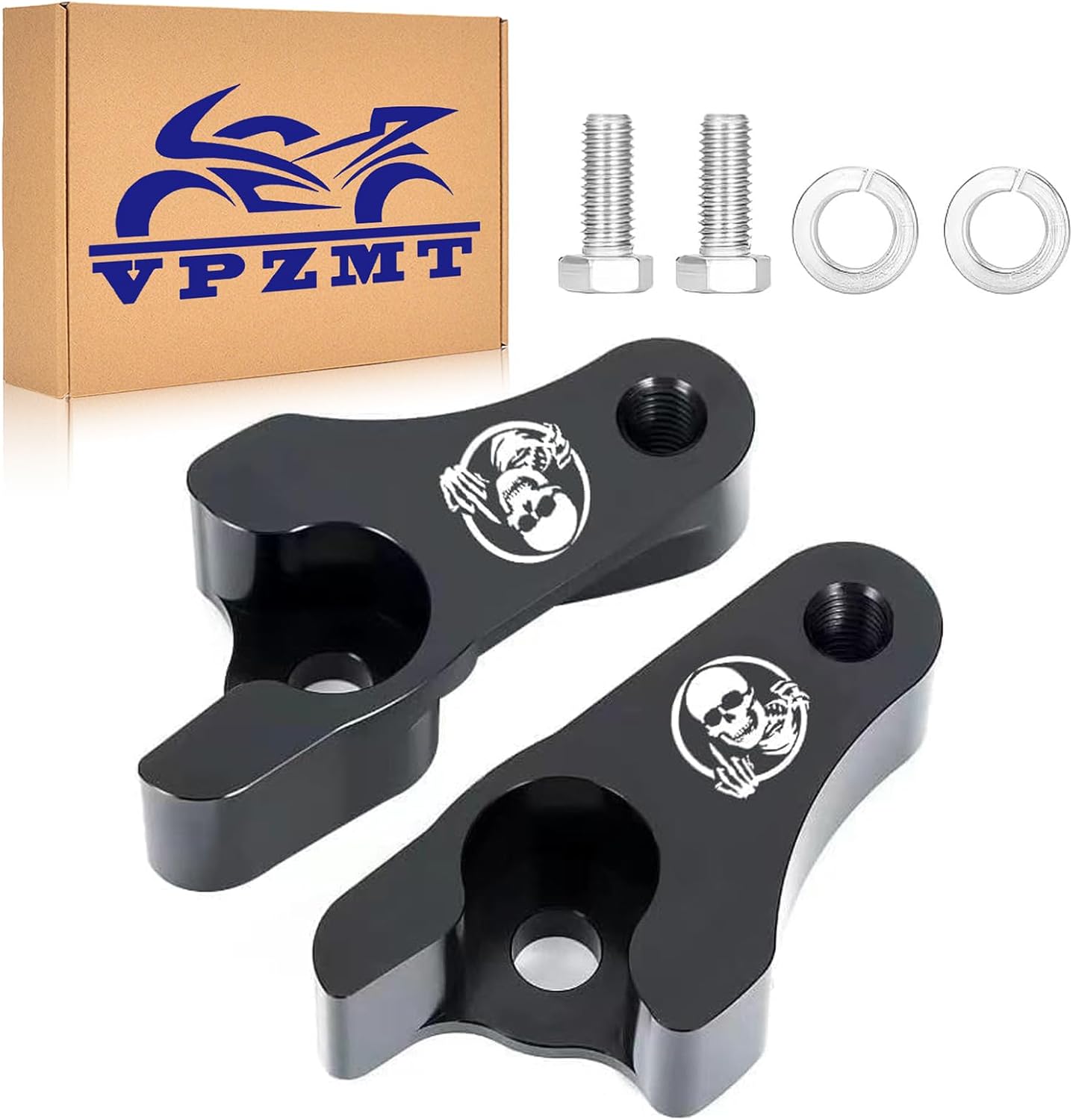 2 Inch Lowering Blocks Kit Fits for 2002-2025 Harley Touring Street Glide Road Glide Road King Electra Glide, CVO Limited and Ultra Classic (Harley Type-4)