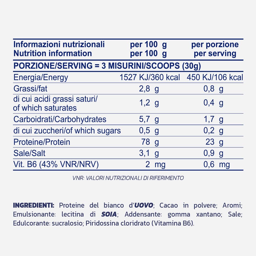 PROLABS EGG PROTEIN- Proteine in Polvere Isolate 100% Pure da Bianco d'Uovo non Denaturate con Bromelina per Alta Digeribilità e Rapido Assorbimento Post Workout, Integratore da Albume 750g Cioccolato