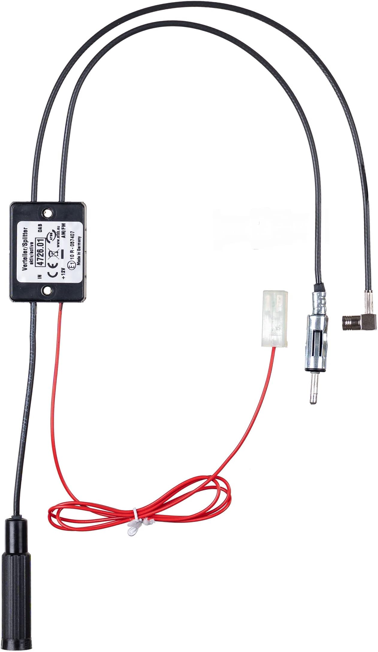 Antennensplitter Weiche Mit Verstärker AM/FM DAB+ Splitter DIN SMB