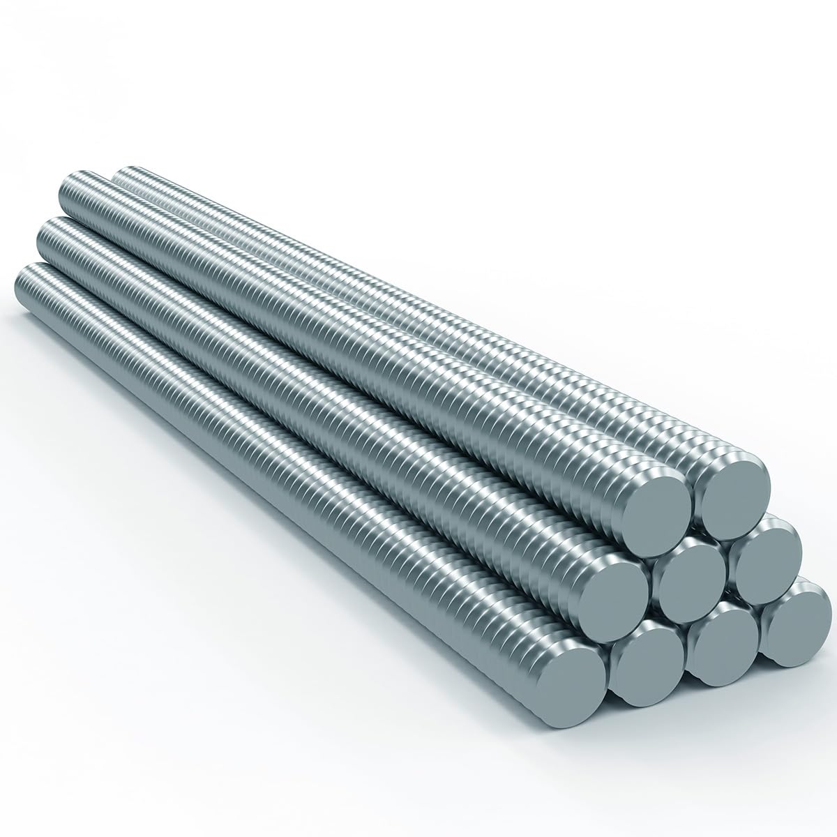 M10 x 1 mètre (100 cm) Tige filetée métrique 4.8 en acier zingué entièrement fileté DIN 976 (lot de 2) N00A