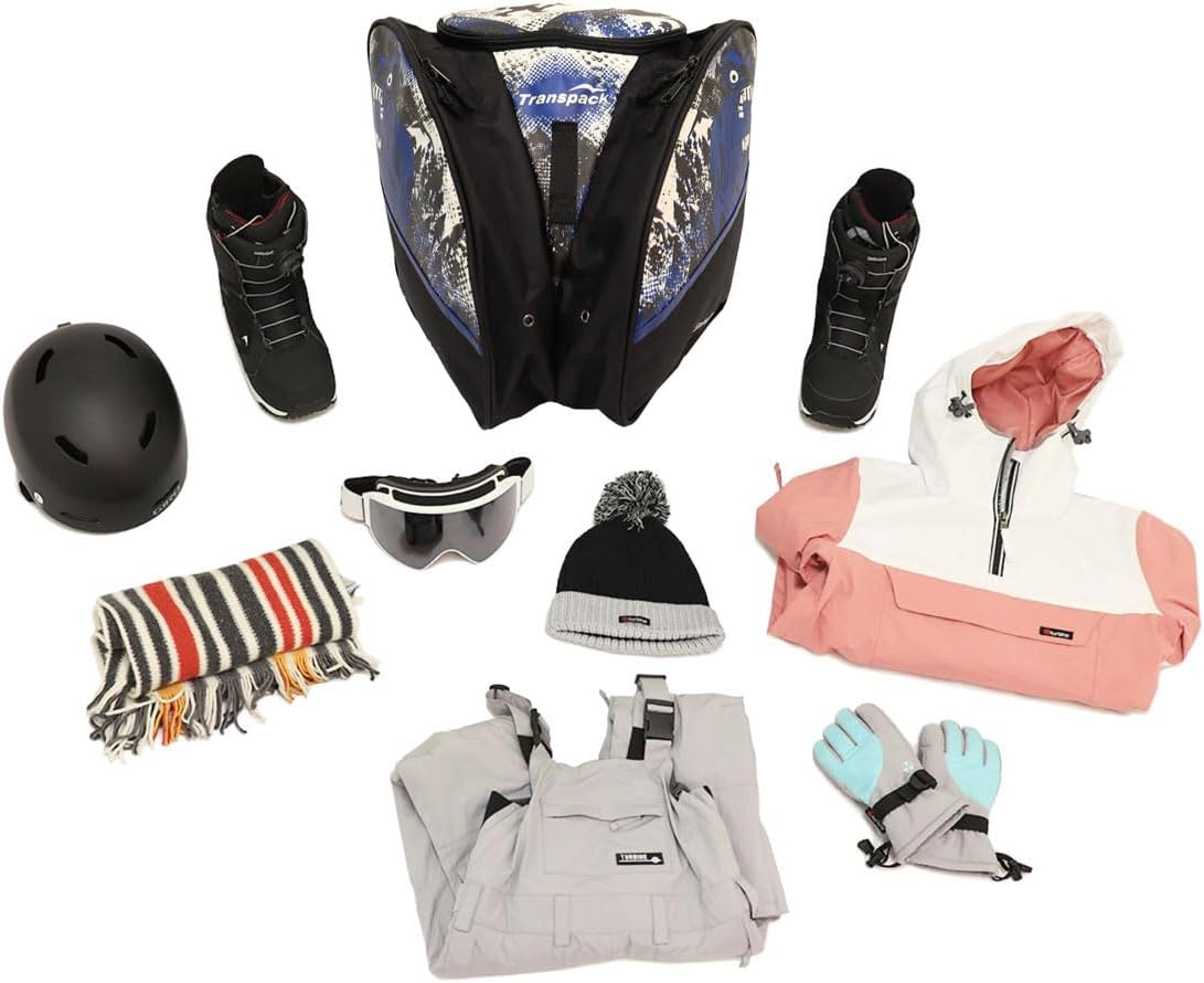 TRANSPACK Edge Junior+ 38L Water-Resistant Padded Multi-Compartment Ski/Snowboard Boot Helmet Goggles & Gear Backpack Bag