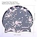 Jonhosoo Silicone Swim Cap for Women, Waterproof Long Hair Swimming Caps with Flower Printed (Navy)