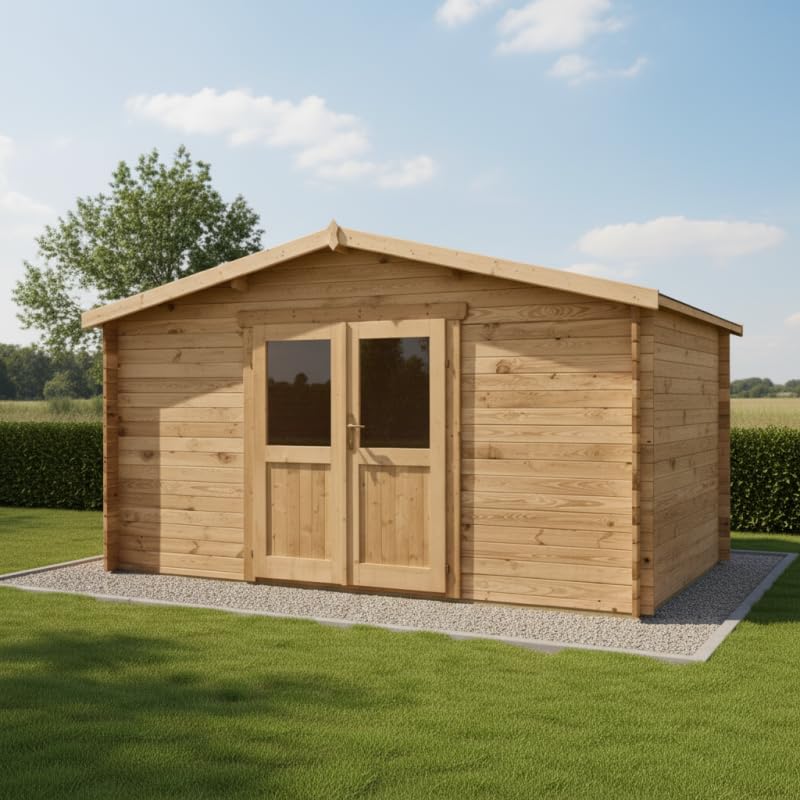Gardy Shelter Abri de Jardin Bois Massif Traité 12m²...