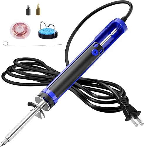 Miniatura 8 de K KERNOWO 929D-V - Soldador eléctrico de soldadura desoldadora – Herramienta de bomba desoldadora con boquillas de 0.039 in y 0.047 in, pistola