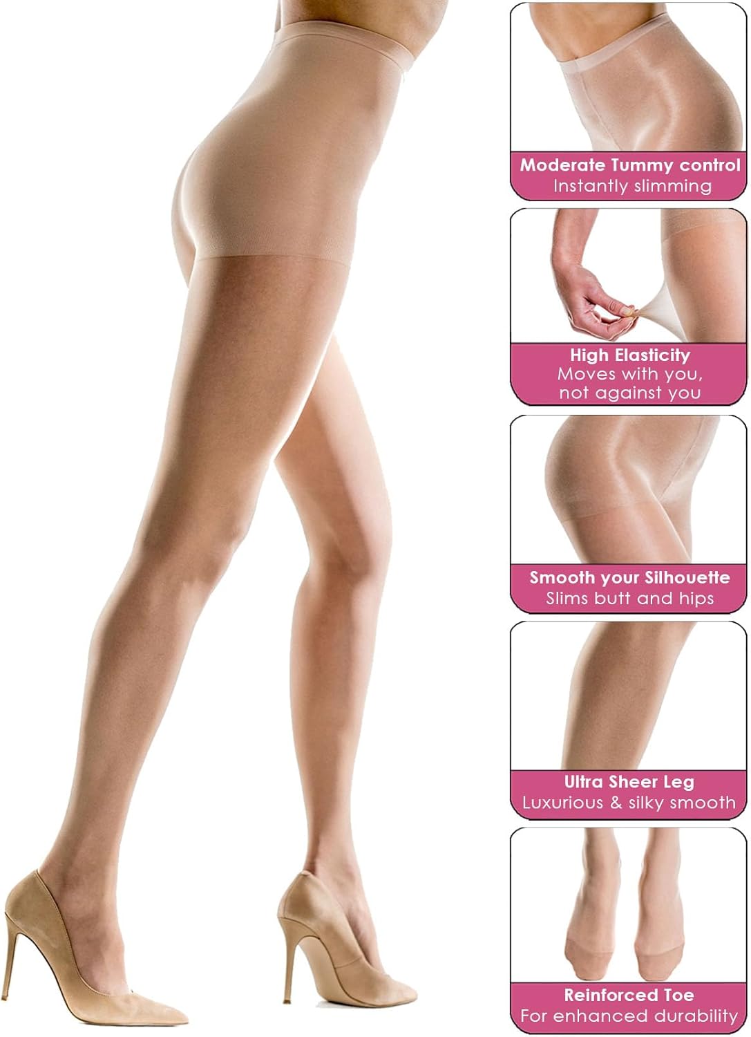 Silkies Women's Ultra Sheer Control Top Pantyhose - Image 6