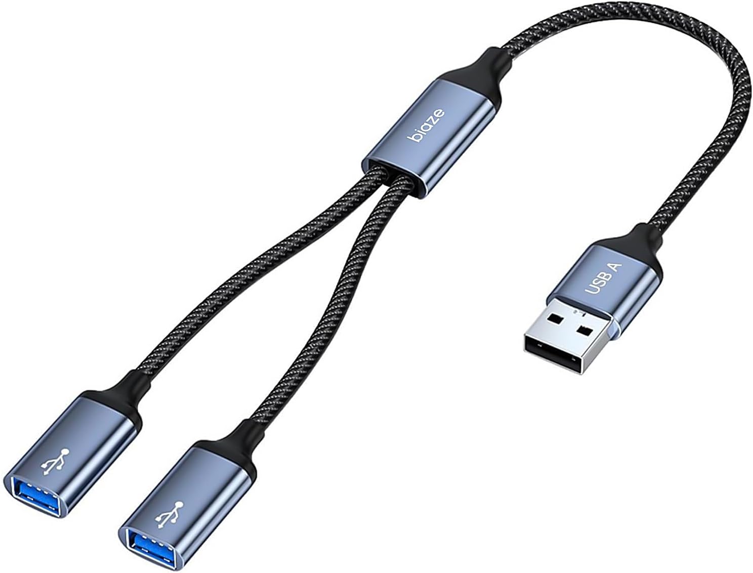 USB C to USB Adapter, USB Female to USB C Male Cable Adapter for Data Transfer/Charging, Triple USB OTG Adapter Compatible with Laptop, MacBook, iPhone 15/16