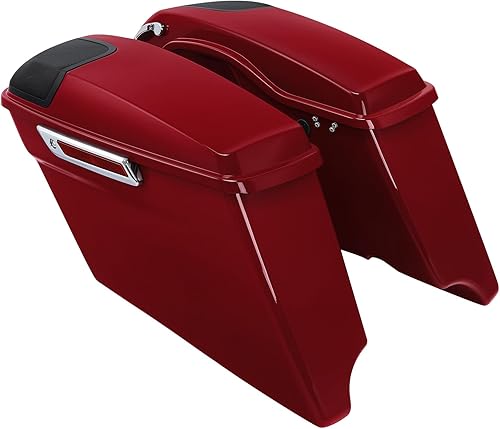 Miniatura 4 de TCMT Alforjas estiradas de 4" para Harley Street Glide 2014-23 Billiard Red