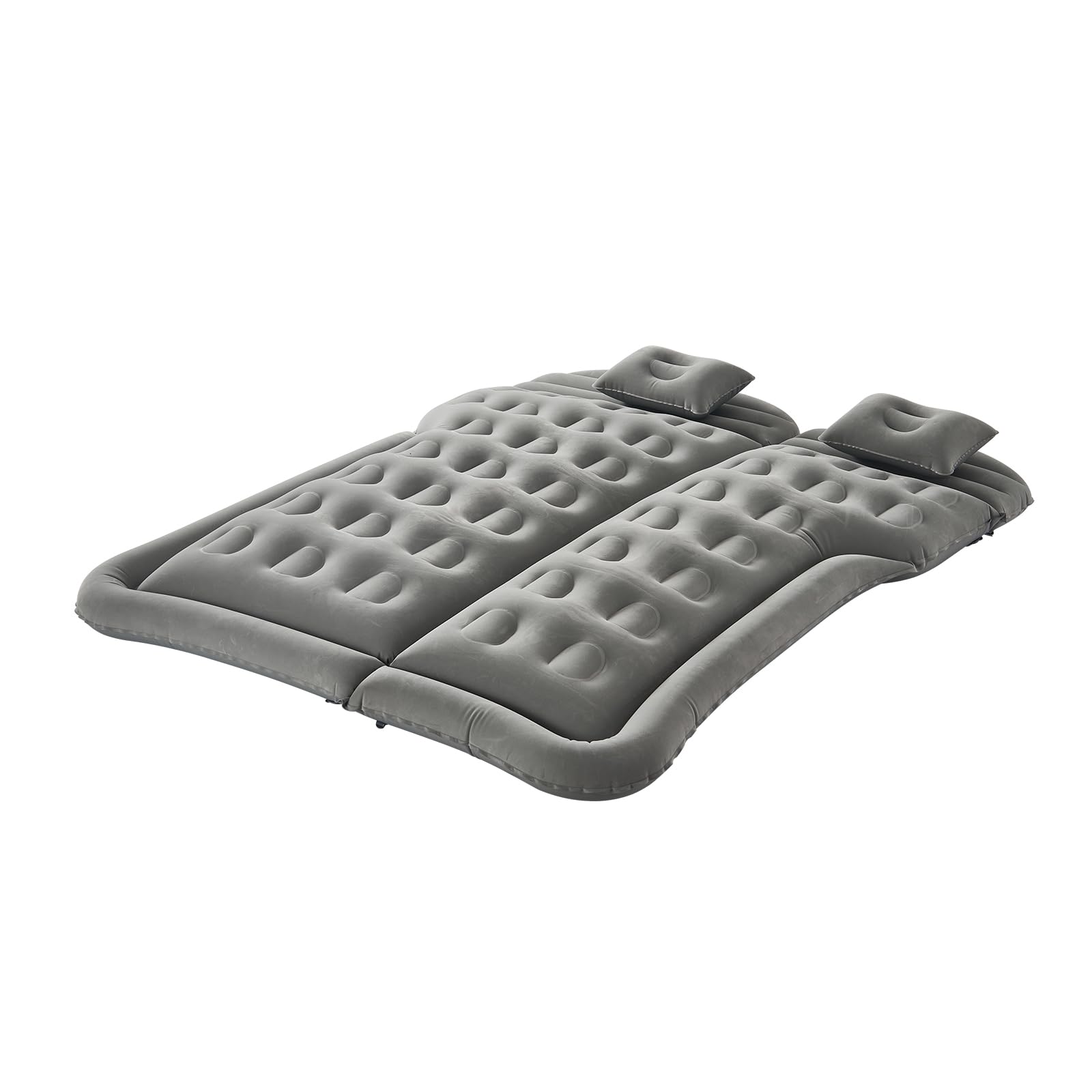 VEVOR Colchón Inflable, Grueso y Aterciopelado, Portátil Cómodo y Duradero, con Bomba de Aire, Boquilla y Bolsa de Transporte, para la Mayoría de SUV, MPV y Sedán, Gris, 1750 x 1330 x 150 mm
