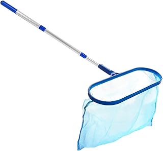 LETEASE Pool Leaf Skimmer Swimming Pool Cleaning Net, Pool Leaves Fine Mesh Net Telescopic Pole Leaf Skimmer for Swimming Pool, Garden Pond, Fountain, Tubs, Spa, Fish Tank