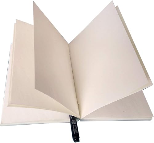 Miniatura 5 de Recambio de diario  Papel de algodón hecho a mano, con inserciones de cuero, sin forro, sin ácidoárbol, 4.59ozm, blanco, 200 páginas (5 x 7 pulgadas)