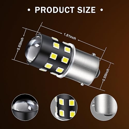 Miniatura 2 de Slykew 2 luces LED intermitentes para automóvil, súper brillantes, impermeables, de metal de repuesto de luz de freno de vehículos, accesorios