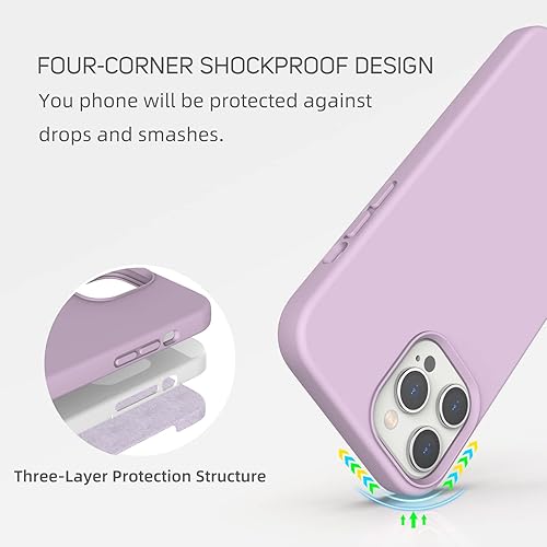 Miniatura 3 de Funda para iPhone 13 Pro Max de 6.7 pulgadas, a prueba de golpes antiarañazos, funda delgada de silicona líquida, funda protectora de gel de goma