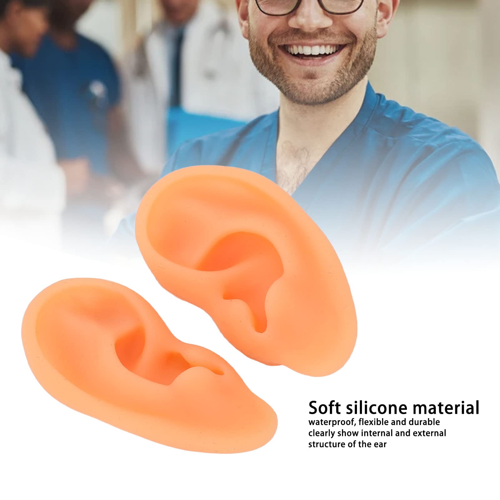 Modello Di Orecchio In Silicone - Simulazione Parte Del Corpo Umano Modello In Silicone Modello Di Orecchio Artificiale - 1:1 Modello Di Orecchio Umano Simulazione Display Puntelli Strumento Didatti