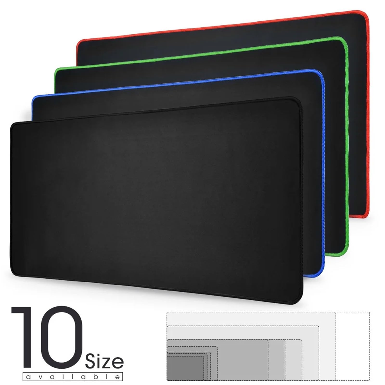 Schreibtischunterlagen Rutschfeste Schreibtischunterlage Aus Naturkautschuk, Mauspad Mit Feststellkante, Spielmatte For Computertastatur, Gaming-Mauspad(Black-Black,120 x 50 cm)