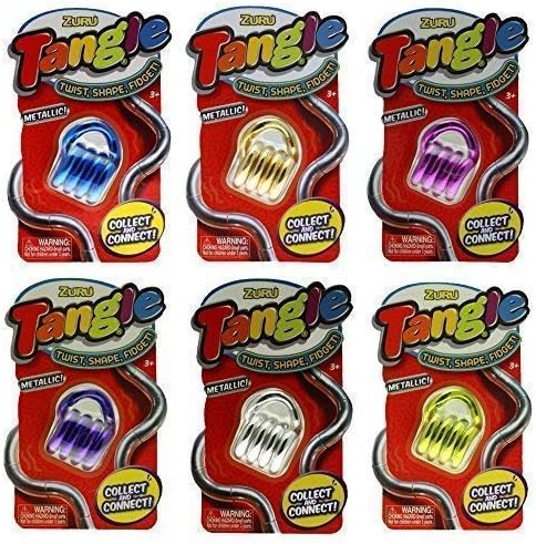 Zuru Tangle Metallic Series 1 - Fidget Set of 6 Tangles, SEN, Autism, ADHD, Asperger's