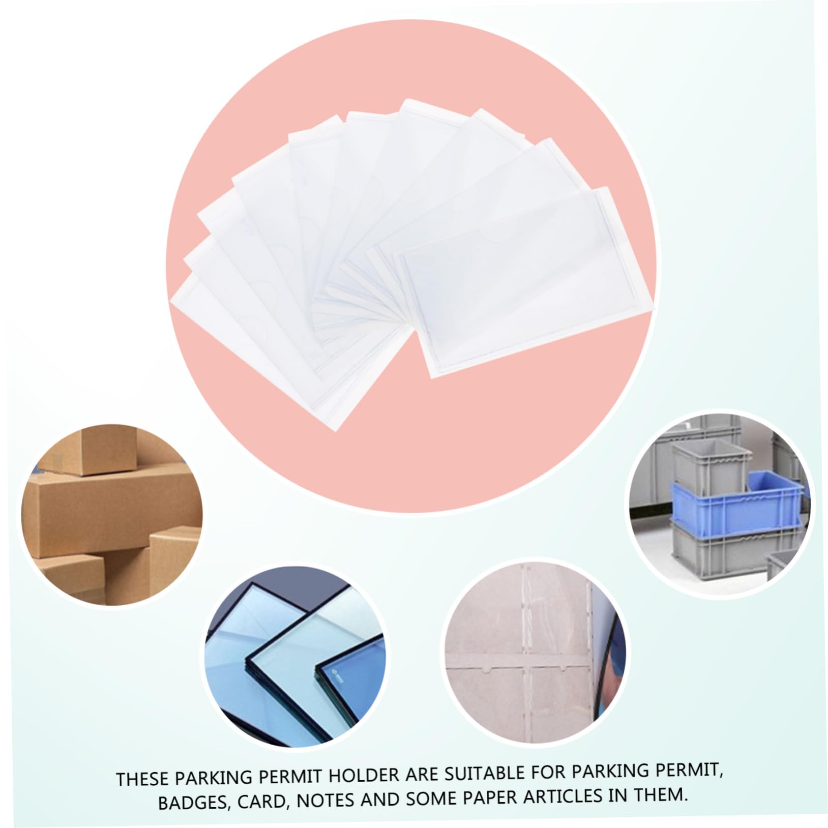 ULTECHNOVO Busta Trasparente Con Logo Da 50 Pezzi Tasche Adesive Trasparenti Buste Per Carte Di Plastica Buste Per Documenti Trasparenti Protezioni Per Documenti Porta Carte