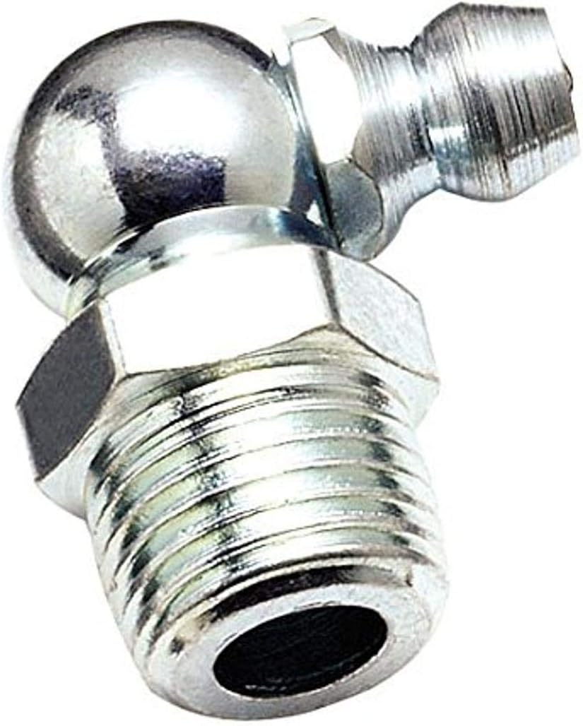OEMTOOLS 25792 1/8 Inch 90-Degree PTF Grease Fittings, 10 Pack | Replace Clogged or Corroded Grease Fittings in Cars or Other Machines, & Keep Moving Parts Lubricated | 1/8 Inch PTF Thread Fittings