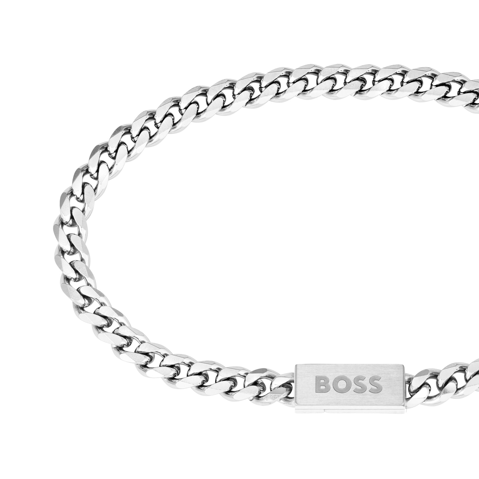 BOSS Biżuteria męska łańcuszek dla niego kolekcja bransoletka łańcuszkowa ze stali nierdzewnej - 1580556M, Medium, Stal nierdzewna, Bez kamieni szlachetnych