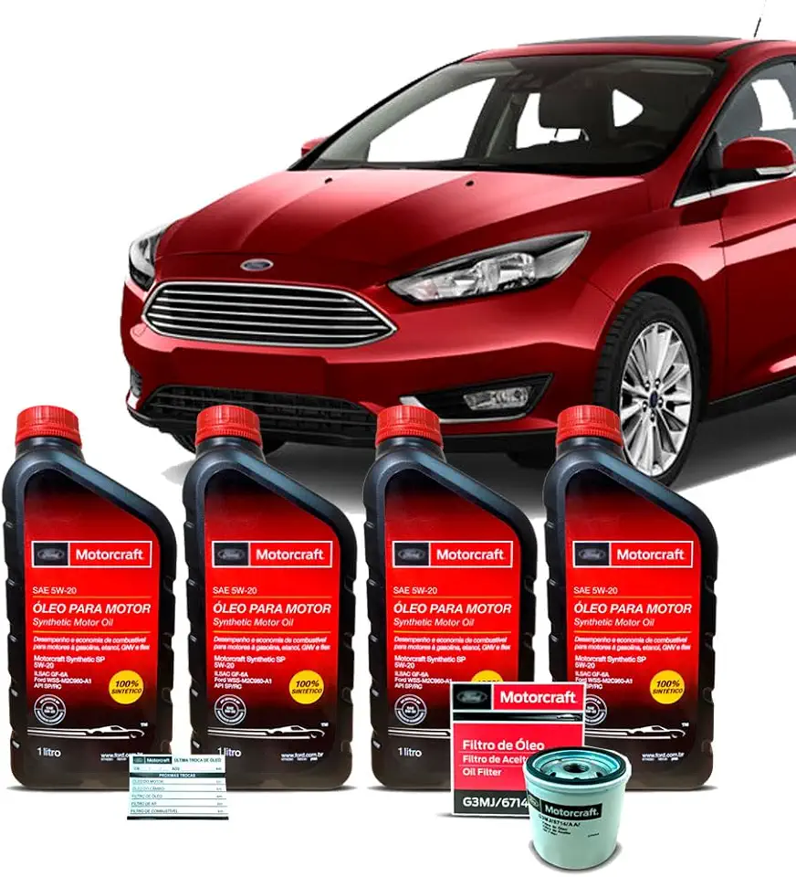 Kit Troca de Óleo 5W20 e Filtro Original New Focus 1.6 16v Sigma 2017 a 2020